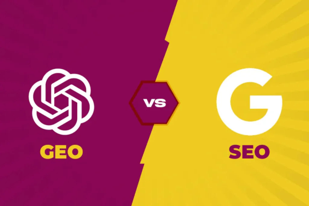 The picture show GEO vs Traditional SEO