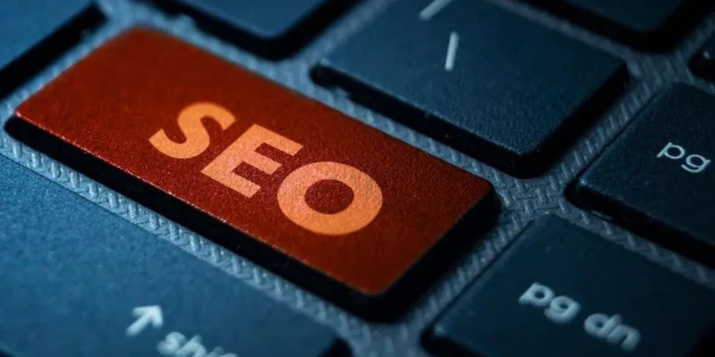 Close-up of a keyboard with SEO key symbolising SEO poisoning threats and how expert SEO service Gold Coast helps protect campaigns from manipulation.