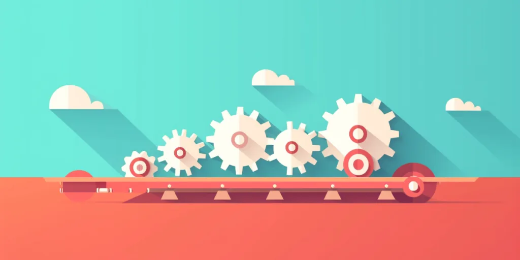 Abstract gears working together to symbolize automation in SEO and paid media campaigns, connected to expert SEO service Gold Coast solutions.