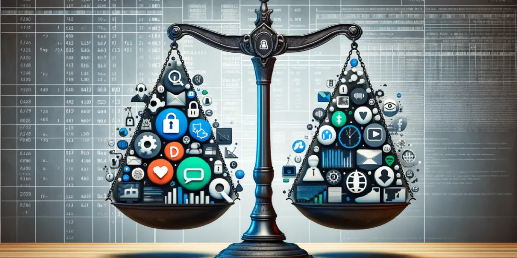 Dark marketing concept showing balance between data privacy and digital targeting – symbolizing ethical challenges in digital marketing Gold Coast.