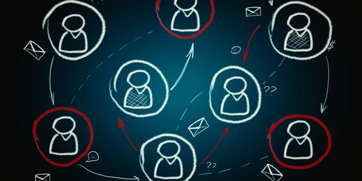 Illustration of hidden audience targeting in dark marketing, representing untraceable ad connections in digital marketing Gold Coast.